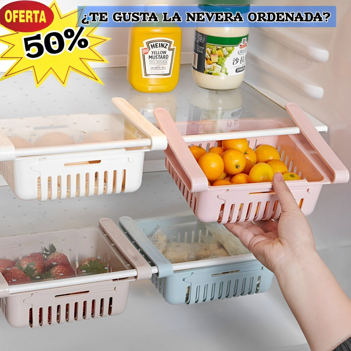 ORGANIZADOR DE NEVERA - ✅kit 4 x 17.999